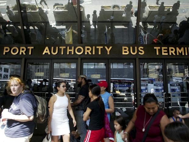  A gas leak prompted the partial evacuation of the south wing of the Port Authority on January 2, 2013. 

