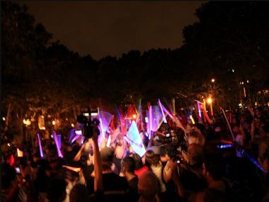 A giant Star Wars-style lightsaber battle is coming to Washington Square Park Saturday night, according to the website of the group hosting it.