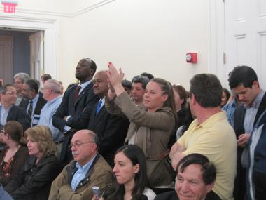 Opponents and advocates cheered and booed throughout the hearing, as the livery street hail plan was discussed.