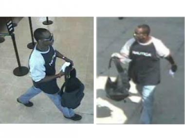 Cameras captured these images of the man accused of robbing a bank in the Castle Hill neighborhood of the Bronx. 