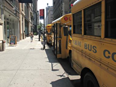 Residents said they regularly see up to 20 or 30 buses on the block near Union Square. 