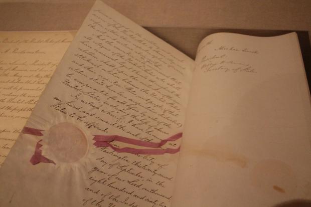  For the first time in 150 years, a preliminary copy of the Emancipation Proclimation&mdash; the only remaining version handwritten by Abraham Lincoln&mdash; was on display with the official preliminary copy of the Emancipation Proclimation, the document that gave the president's historic decrees the force of law, at the Schomburg Center for Research in Black Culture. 
