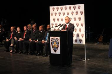  Mayor Michael Bloomberg Speaks at the Department of Corrections Graduation at Lehman College on Dec. 20, 2012. 
