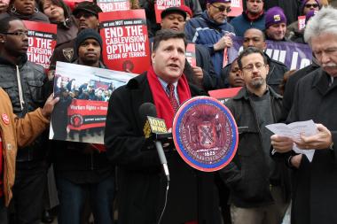  Councilman Mark Weprin, chairman of the council's Subcommittee on Zoning and Franchises, said the subcommittee would closely examine Cablevision's labor practices at a hearing Tuesday, Feb. 26, 2013. 'There have been some troubling stories in the newspapers...about [Cablevision] trying to block these union members from collectively bargaining,' Weprin said. 
