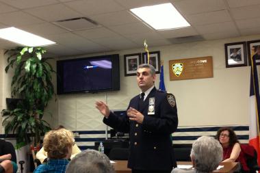  Capt. Thomas Conforti at a recent community council meeting. 
