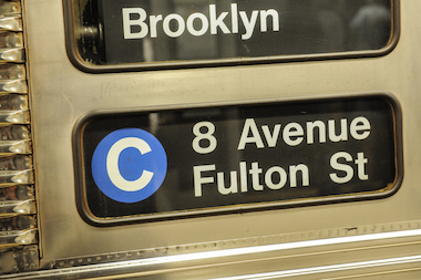  The C train in NYC on August 1, 2013 
