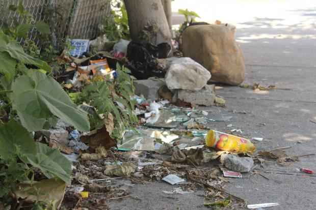   Residents say a vacant lot 162nd Street owned by John Catsimatidis has become a dumping ground.  
