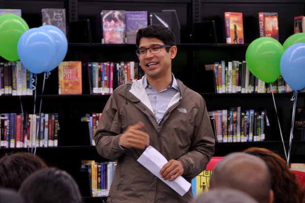  Councilman Carlos Menchaca announced the winning projects of District 38's participatory budgeting program at Red Hook Library on April 15. 
