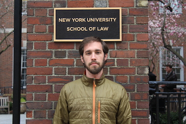  Luke Herrine, one of the NYU Law students subpoenaed by companies owned by a former law school trustee. 