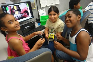  Kids at the Science, Engineering, Mathematics and Aerospace Academy Program at York College. 