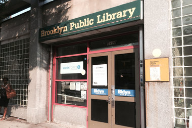  The Sunset Park branch of Brooklyn Public Library located at Fourth Avenue and 51st Street. 