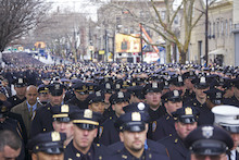 Throngs Of Officers Turn Their Backs On Mayor During Det Liu S Funeral Dyker Heights New York Dnainfo