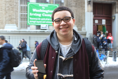  Jeffrey Sanchez, 15, is a tenth-grade student at the High School for Language and Diplomacy at 40 Irving Place. 