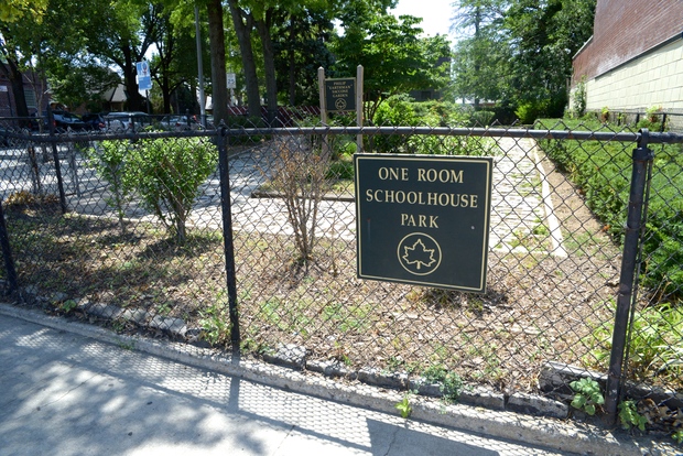  One Room Schoolhouse Park on Astoria Boulevard will get upgraded seating and garden space.  