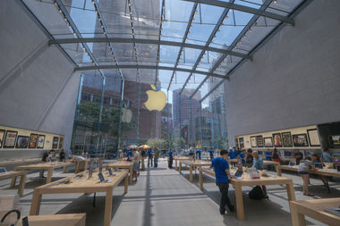  A man was arrested for trying to steal a laptop from the Apple Store at 1981 Broadway. 