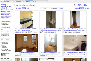  A man who found and apartment on Craigslist lost $3,600 worth of electronics after moving into the bogus unit. Image shows apartments currently listed on Craigslist, not the one used in the scam. 