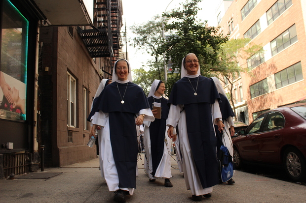  The Sisters of Life headed to see the pope Friday afternoon. 