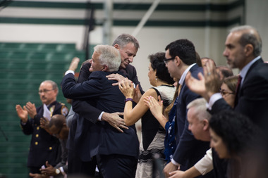  Michael McMahon promised to tackle Staten Island's drug, gun and domestic violence problems when he becomes the District Attorney at his inauguration ceremony on Sunday, Dec. 27, 2015. 