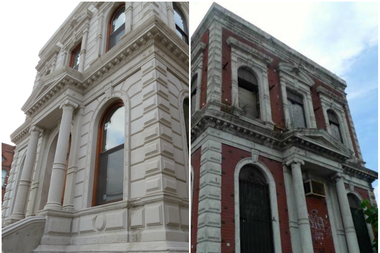  The restoration of the Coignet Building at 360 Third Ave. in Gowanus was recognized recently by the New York Landmarks Conservancy. At right is the building in January 2013. 