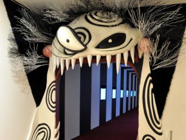 Entrance to the Tim Burton exhibit at MoMA.