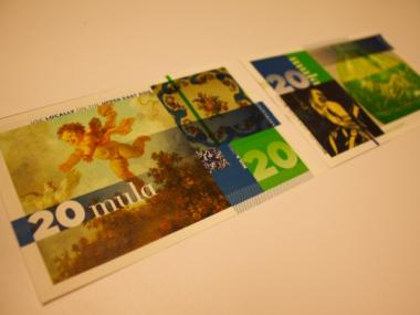 Local currency designed for the Upper East Side, by student Stephanie Aaron. The currency’s name is the “Mula,