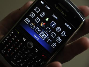Some BlackBerry users lost Internet service and the ability to receive e-mail for the second time in less than a week, Wednesday.