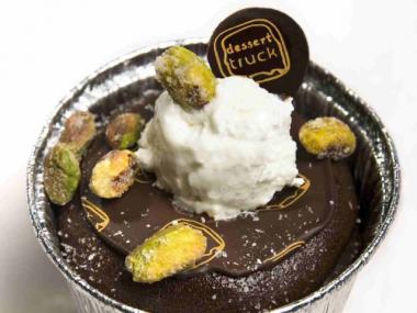 The warm molten dark chocolate cake from DT Works.