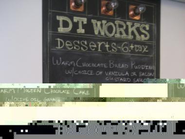 Mouthwatering delicacies like warm molten chocolate cake fill the new, stationary DT Works menu.
