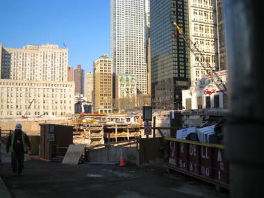 Ground Zero construction in lower Manhattan.