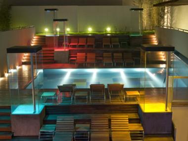 A bar from the Axel Hotel in Barcelona, soon to be recreated in Hell's Kitchen.
