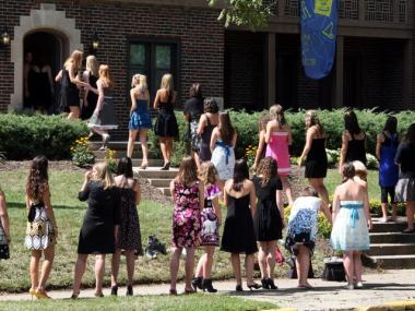 Sorority membership is up about 30 percent for Columbia University's female students.