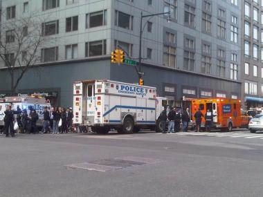FDNY and NYPD responded to an after school fight that went down in the Columbus Circle subway station on Wednesday afternoon.