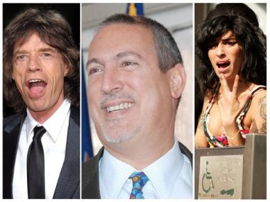 Adam Clayton Powell IV (c.) might not party like rock stars Mick Jagger (l.) and Amy Winehouse (r.), but he was still drunk behind the wheel, prosecutors said.