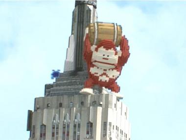 Donkey Kong on the Empire State Building.