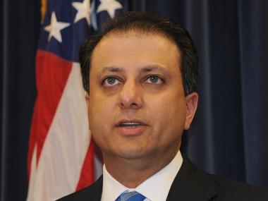 Manhattan U.S. Attorney Preet Bharara said the first female bridge painter in the city was hired this month.