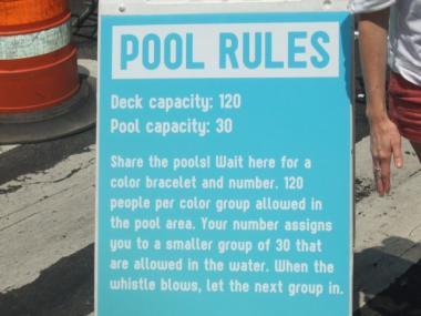 Event organizers suggested swimmers get there early.