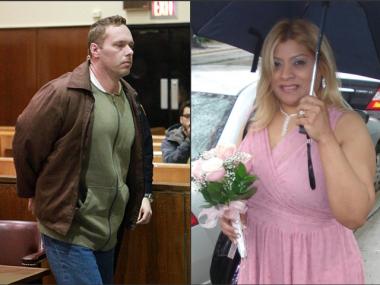 Michael Kenny, 42, (L) was charged with the brutal murder of his wife, Denise, 41. (R)