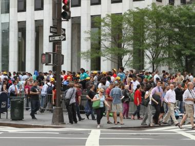 The line to the Apple store extends around the block the day the new iPhones are released.