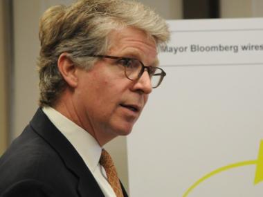 District Attorney Cy Vance Jr. addresses a press conference Monday.