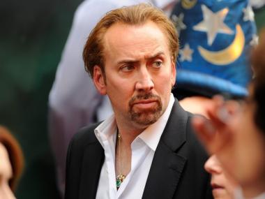 Actor Nicolas Cage at the premiere of 'The Sorcerer's Apprentice' at the New Amsterdam Theatre on July 6, 2010 in New York City.