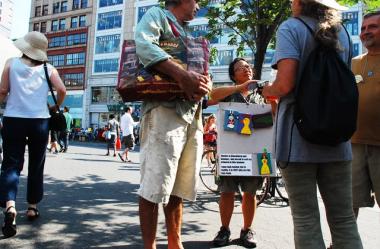 Miriam West, 50, said she was too stubborn to stop going to Union Square after the new rules came into place.