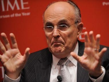 Former New York mayor Rudy Giuliani speaks at the TIME's 2009 Person of the Year at the Time & Life Building on November 12, 2009 in New York City.