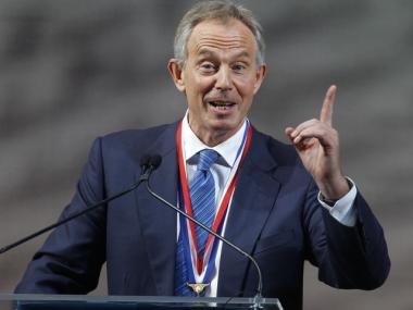 Former British Prime Minister Tony Blair was awarded the 2010 Liberty Medal at the National Constitution Center in Philadelphia, Monday, Sept. 13, 2010. A day later, a scheduling snafu with his lecture at the 92nd St. Y temporarily displaced Manhattan voters.