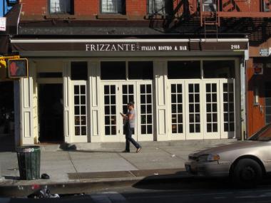 The former Frizzante restaurant on Frederick Douglass Boulevard in Harlem.