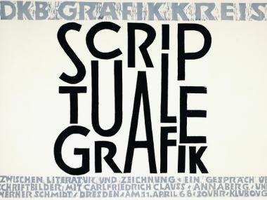 Wolfgang Poetzsch's 1968 promotion of a public dialogue between artists shows inventive use of typefaces.