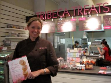 Rachel Thebault with her new cookbook 