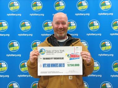 John Kennedy, a carpenter from Queens, was one of 18 World Trade Center construction workers to win the $250,000 prize.