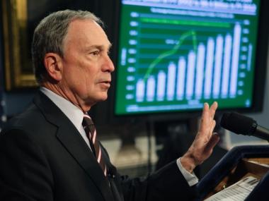 New York City Mayor Michael Bloomberg delivered his fiscal year 2012 budget, Thursday, Feb. 17, 2011 at City Hall.