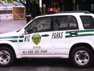 Parks Enforcement Patrol officers are drawing complaints in Battery Park City.