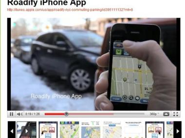 The Roadify iPhone App, one of the winners of the BigApps competition.